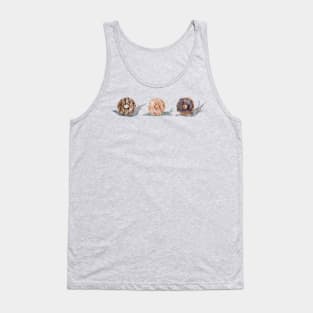 Toasted Mauve Donut Snails Watercolor Tank Top